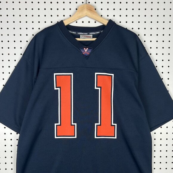 Virginia Cavilers Football Jersey Size Large Xtreme Fanz Retro Blue Orange #11 - Picture 4 of 7